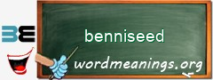 WordMeaning blackboard for benniseed